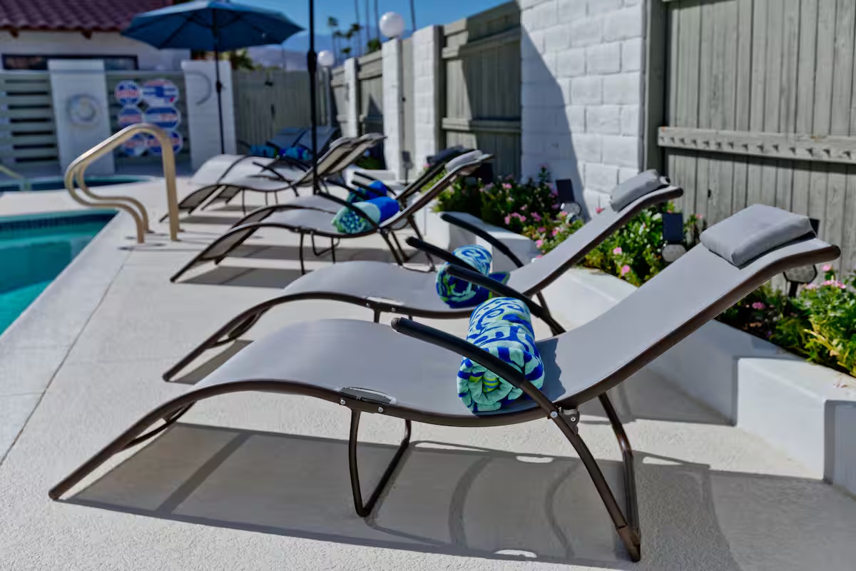 Outdoor private patio near the Palm Desert listing